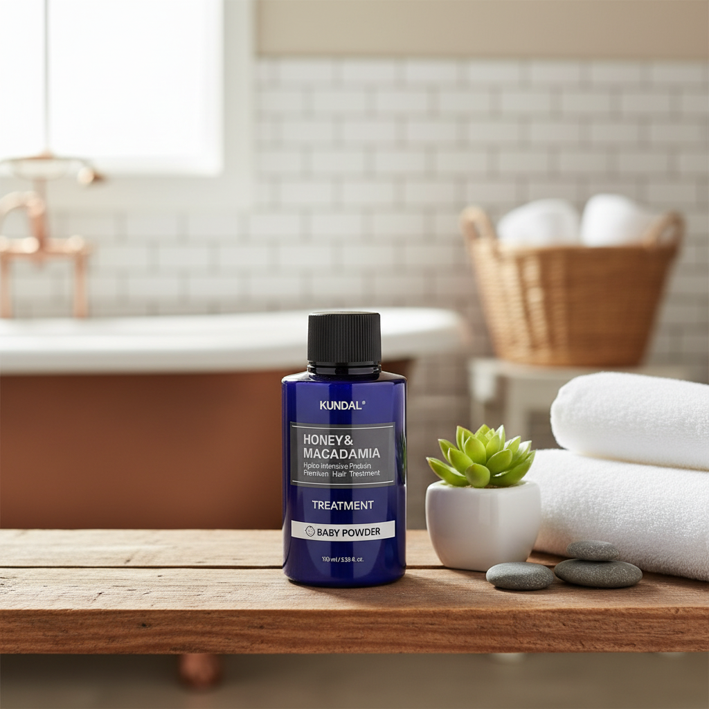 Kundal Honey&Macadamia Treatment - Hydro-intenzivní proteinová kůra na vlasy s vůní BABY POWDER - 100 ml