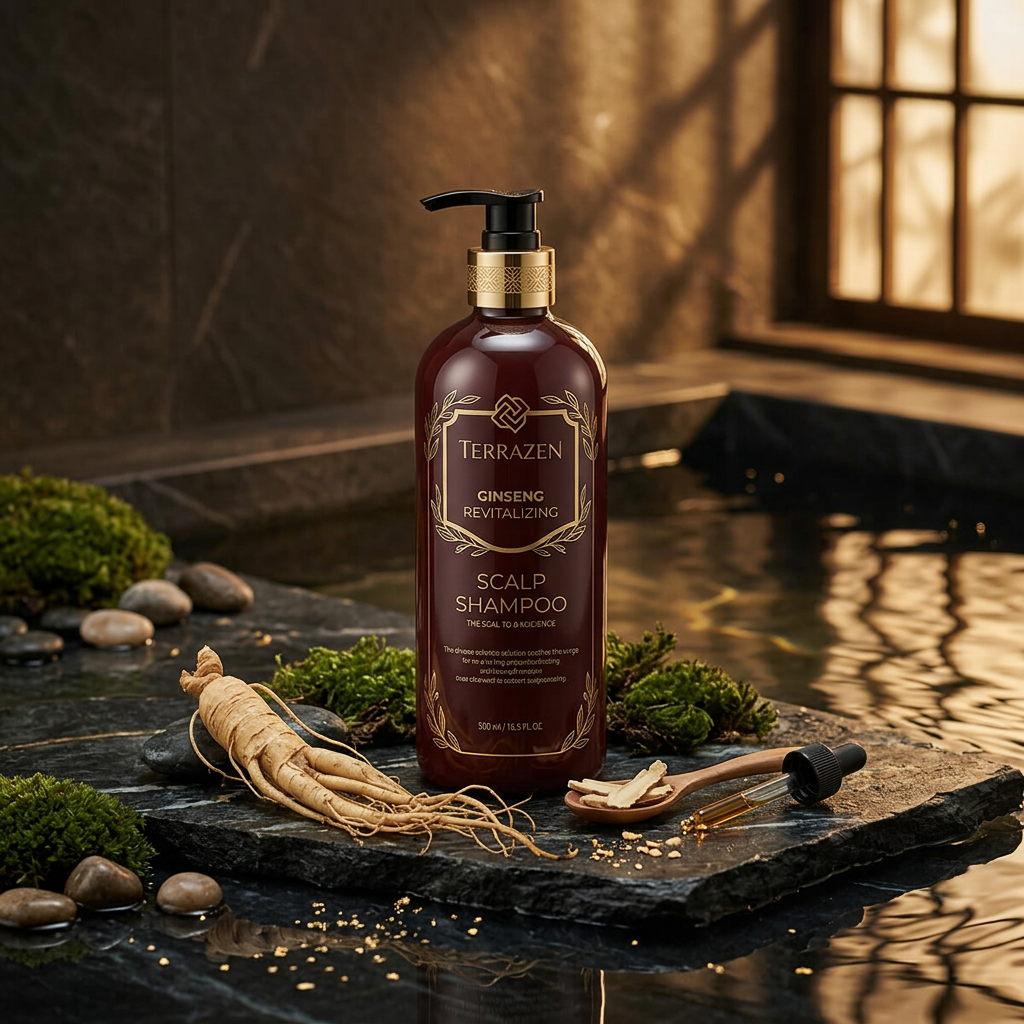 TERRAZEN - Ginseng Revitalizing Scalp Shampoo - Luxusní vlasový šampon - 500 ml