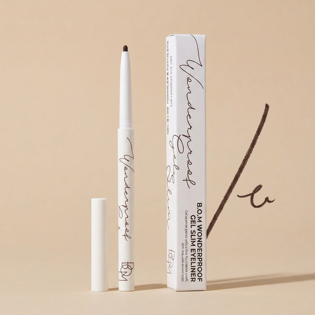 B.O.M. - Wonderproof Gel Slim Eyeliner #03 Deep Brown - Voděodolná gelová tužka na oči - 0,1 g