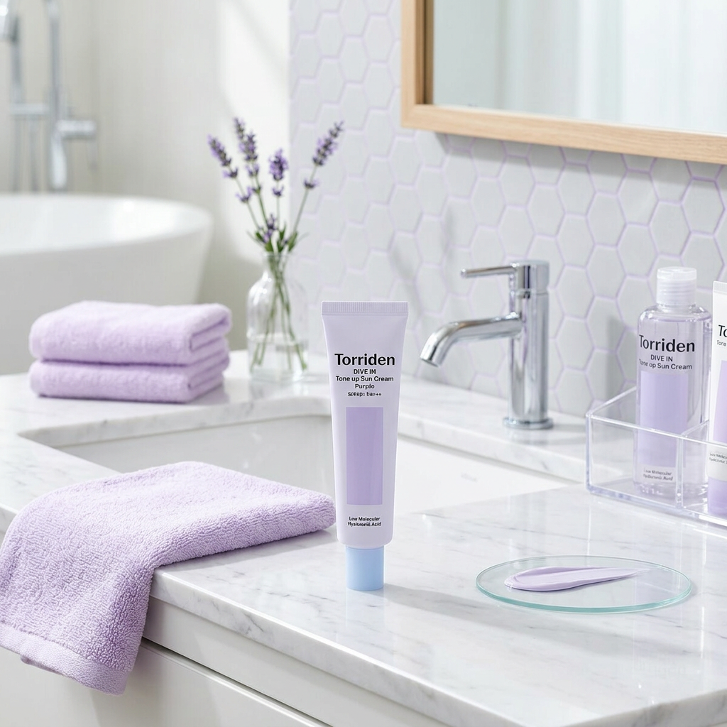 Torriden - DIVE-IN Tone-up Sun Cream Purple - Rozjasňující tónovací opalovací krém - 60 ml