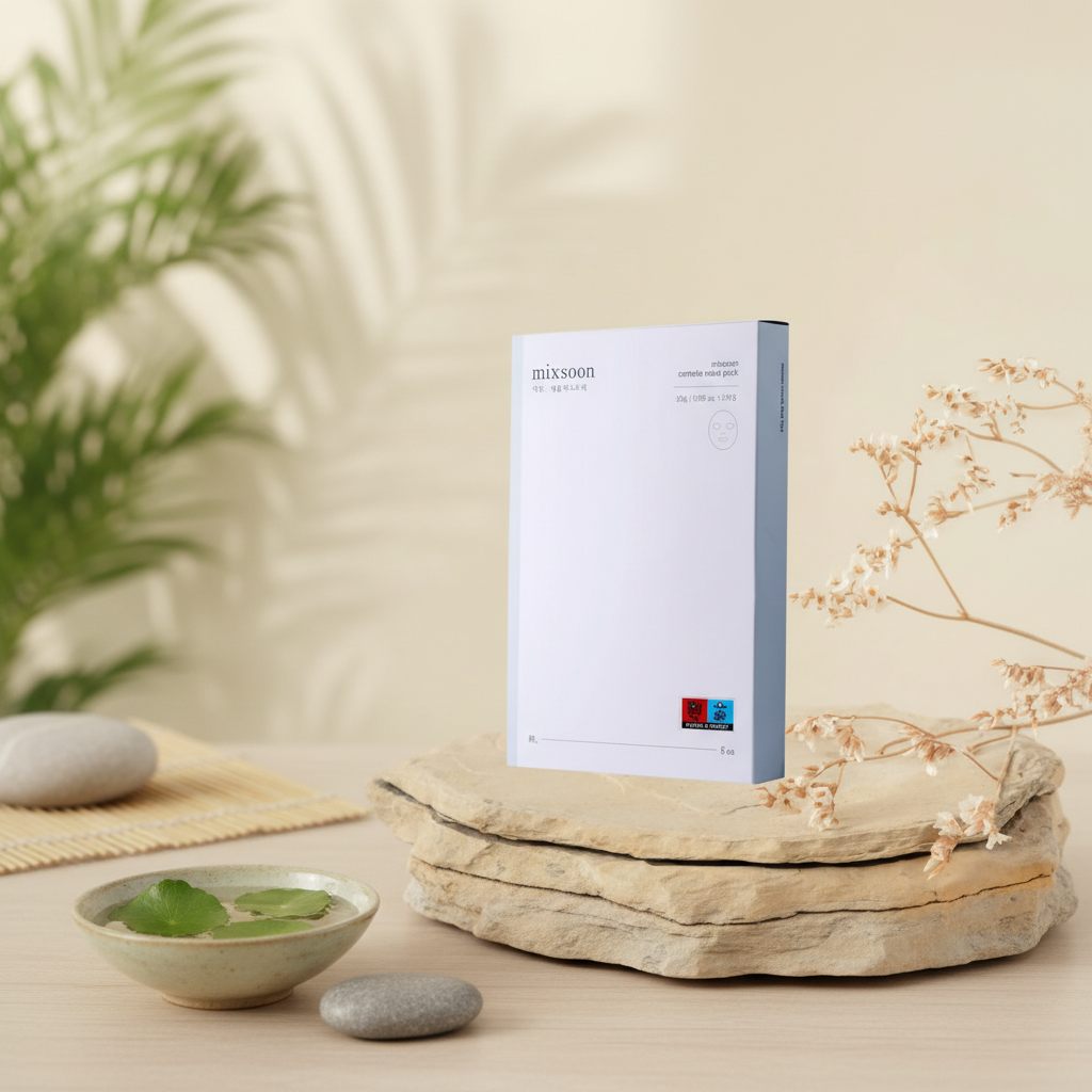 MIXSOON - Centella Mask Pack - Sada textilních masek s pupečníkem asijským - 5 ks