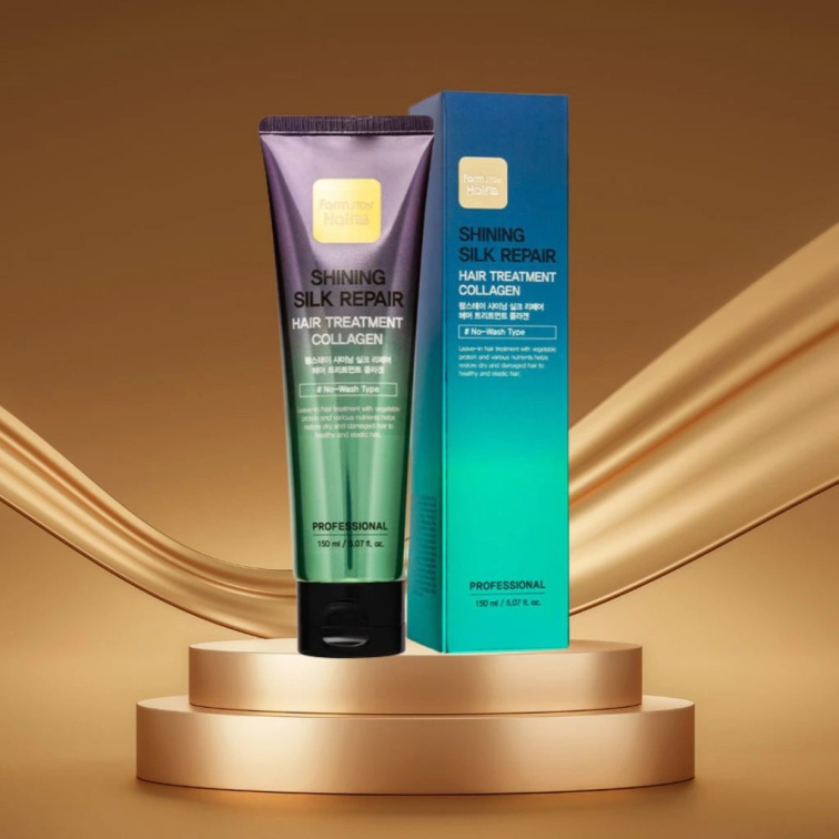 Farm Stay - Shining Silk Repair Hair Treatment Collagen - Opravná maska na poškozené vlasy - 150 ml