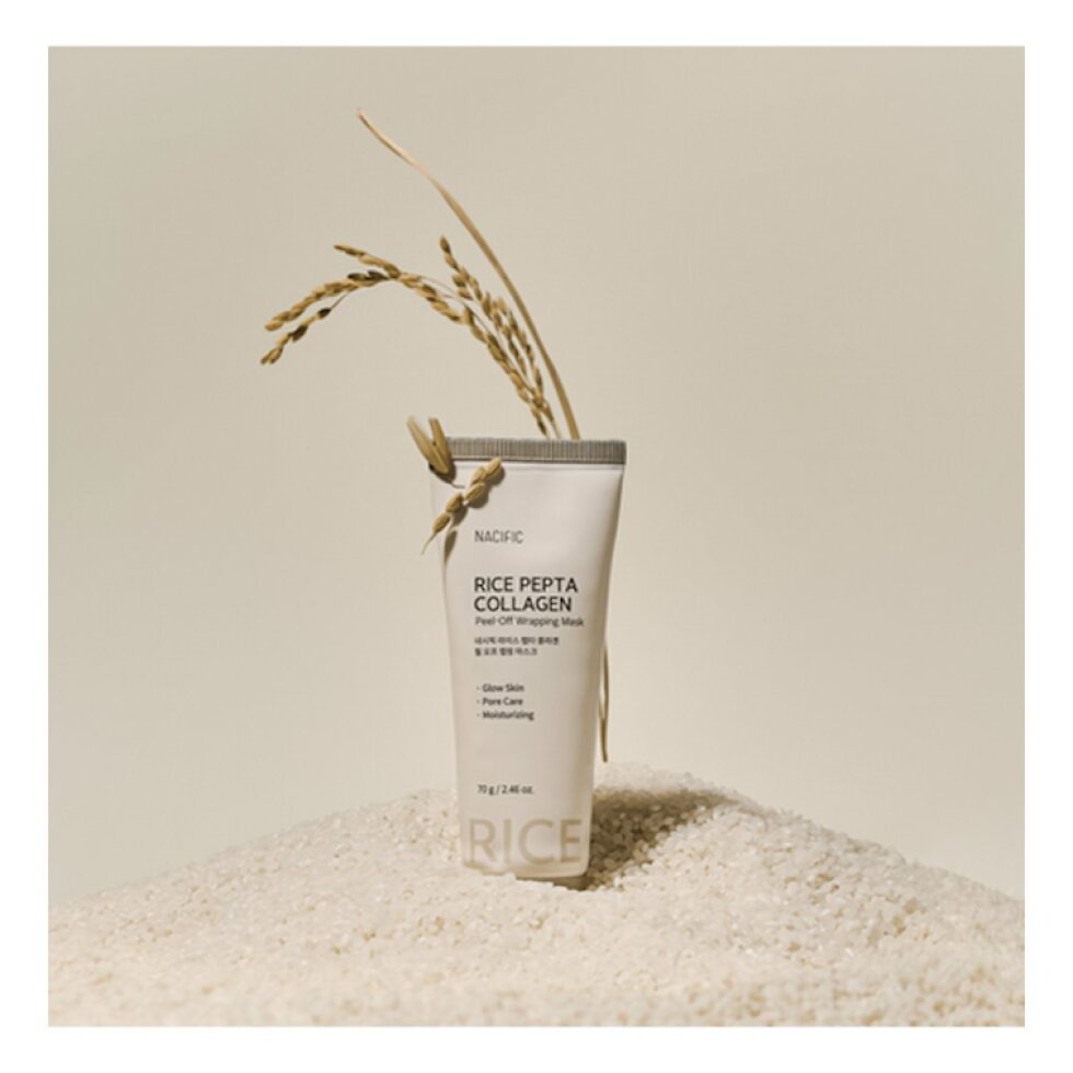 NACIFIC - Rice Pepta Collagen Peel-off Wrapping Mask - Slupovací maska s rýží, peptidy a kolagenem - 70g