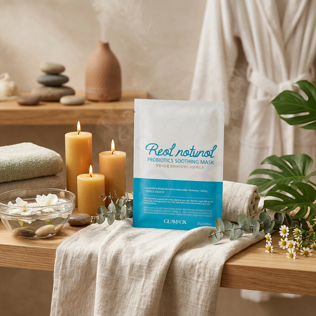 GLAMFOX - Real Natural Probiotics Soothing Mask - Zklidňující maska s probiotiky - 25 g