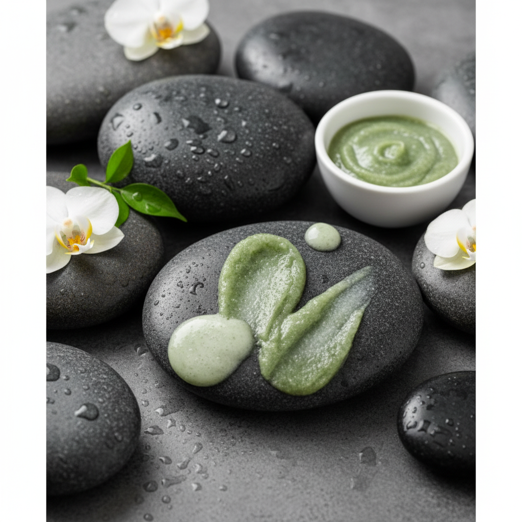 KUNDAL - Matcha & Kale Clarifying Sea Salt Scalp Srub - Čisticí peeling na pokožku hlavy s mořskou solí, matchou - 200 ml