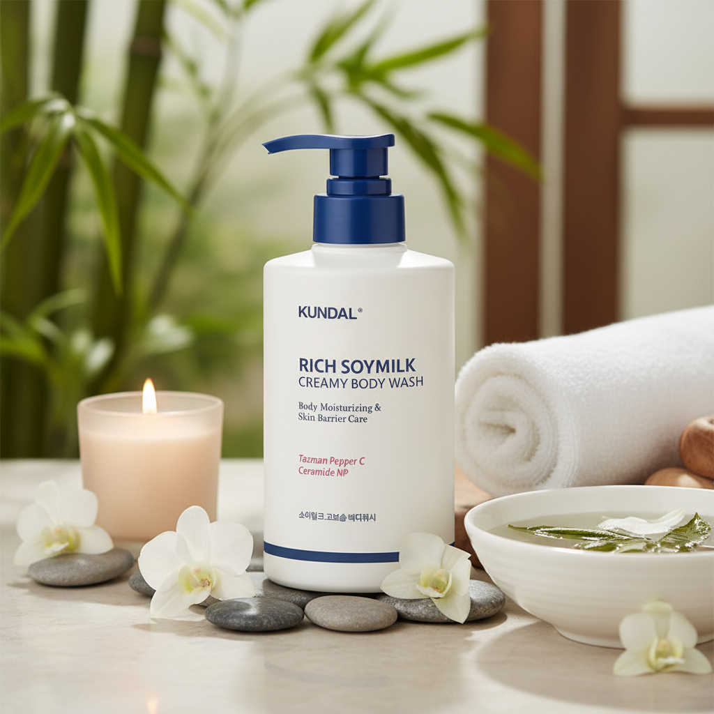 Kundal Rich Soy Milk Creamy Body Wash - Vyživující sprchový gel se sójovým mlékem - MELLOW VANILLA - 500 ml