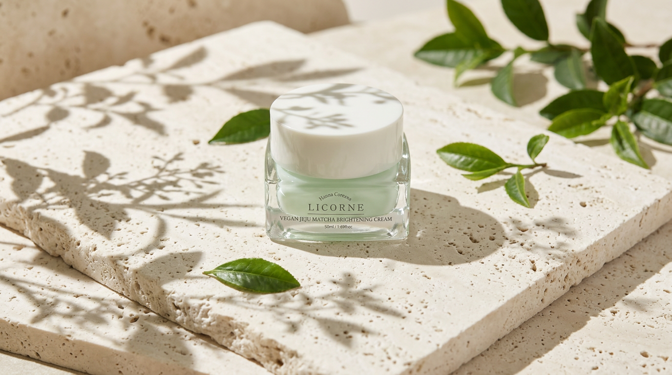 LICORNE - Vegan Jeju Matcha Brightening Cream - Veganský rozjasňující krém s jeju matchou - 50 ml