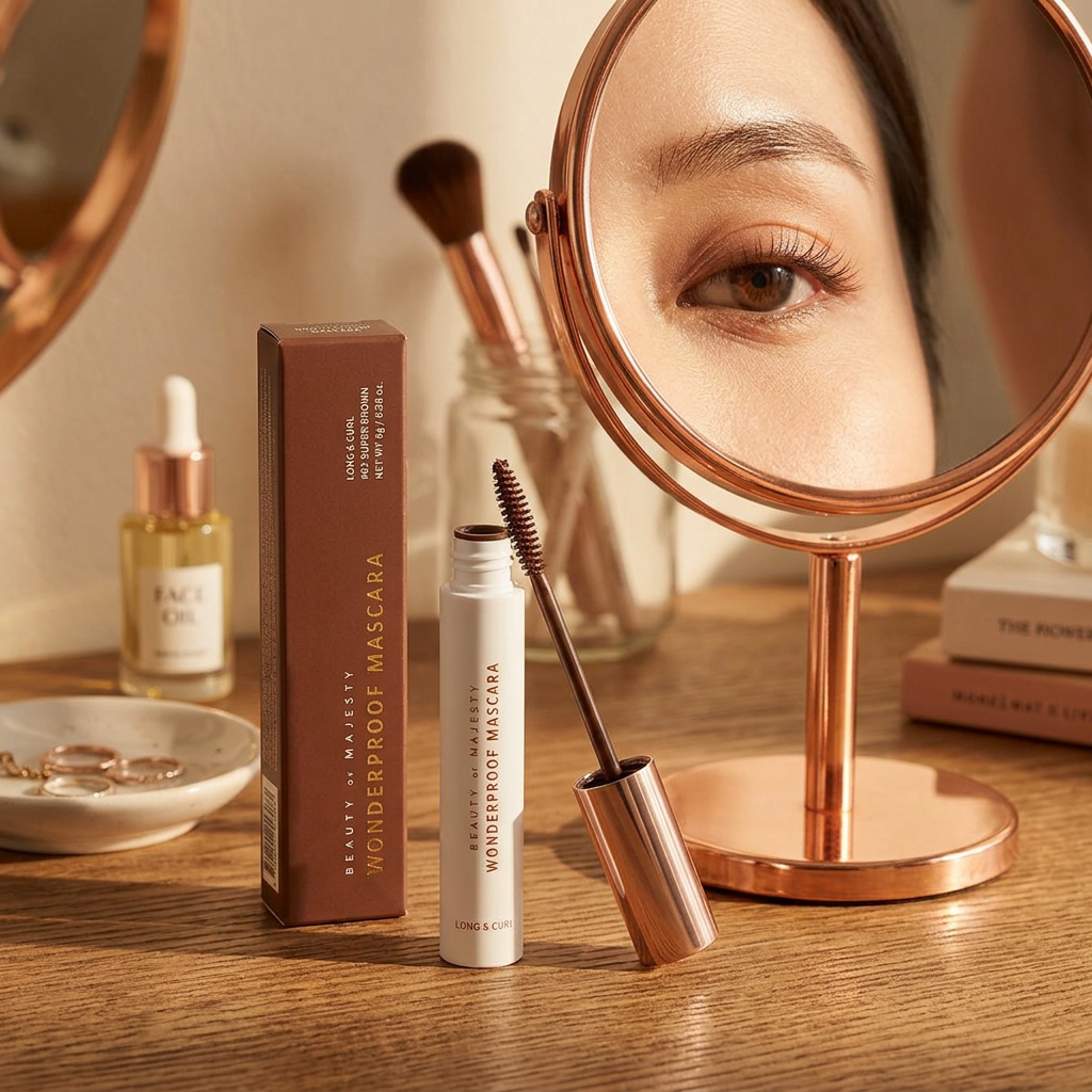 B.O.M. - Wonderproof Mascara Long & Curl #02 Super Brown - Voděodolná prodlužující řasenka - 8 g