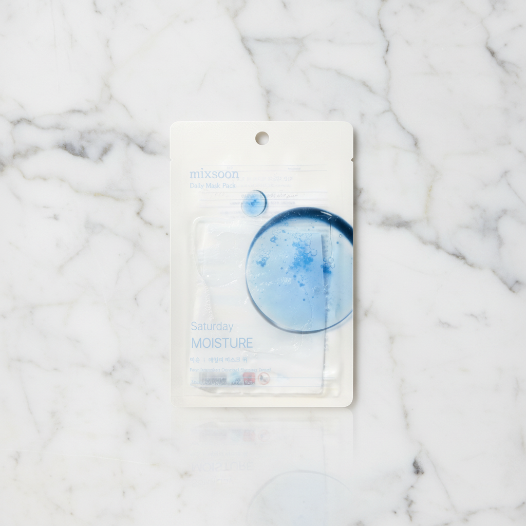 MIXSOON - Daily Mask Pack Saturday Moisture - Hydratační plátýnková maska s kyselinou hyaluronovou a panthenolem - 20 ml