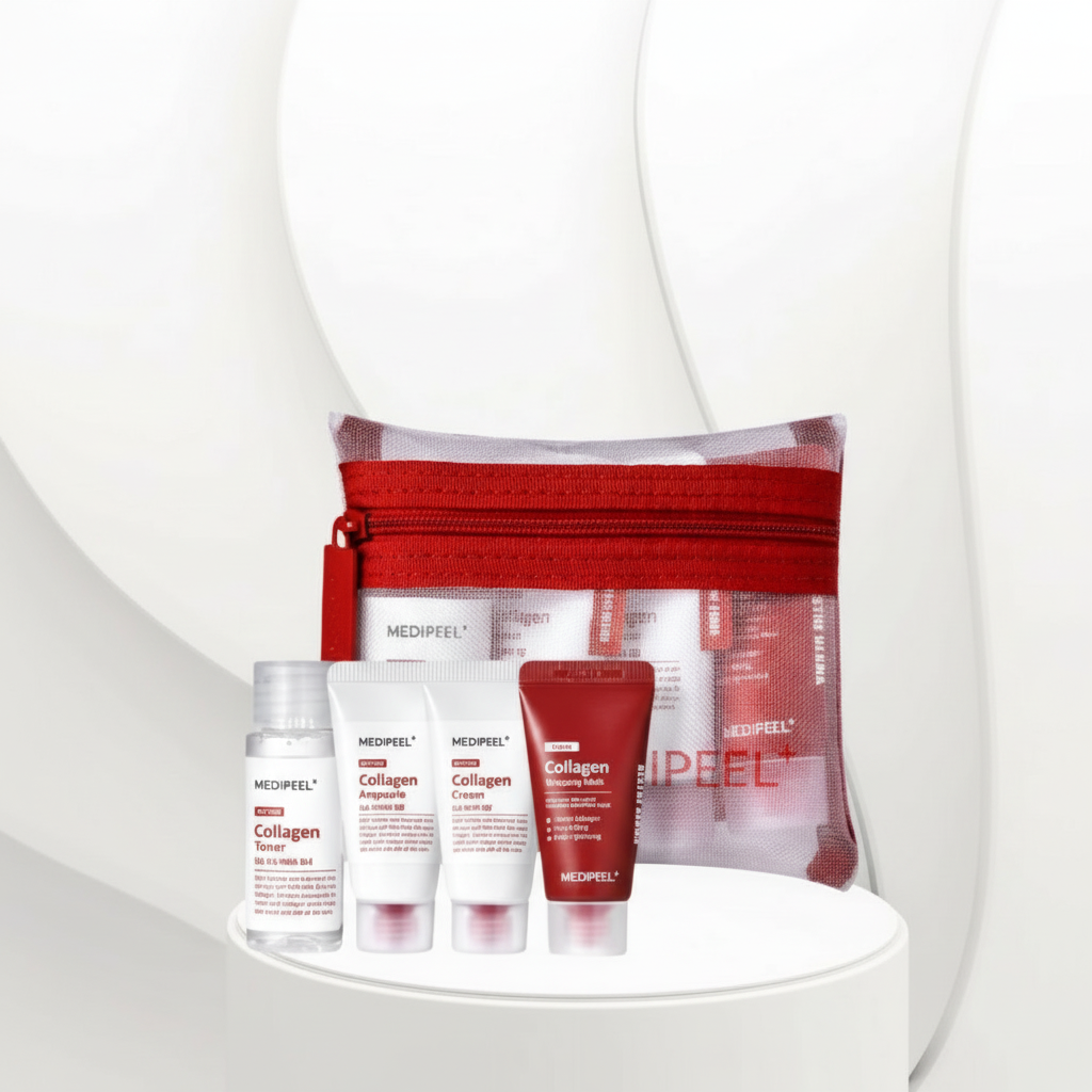 MEDI-PEEL - Red Lacto Collagen Trial Set - Sada péče s kolagenem - 4 ks