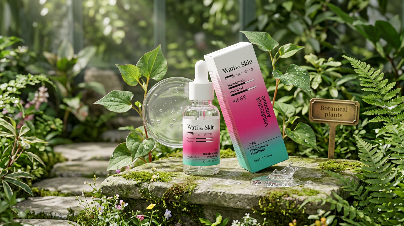 WATI FOR SKIN - Niacinamide Heartleaf Volufroshot Ampoule - Zklidňující a rozjasňující ampule s niacinamidem a touluní srdčitou - 30 ml