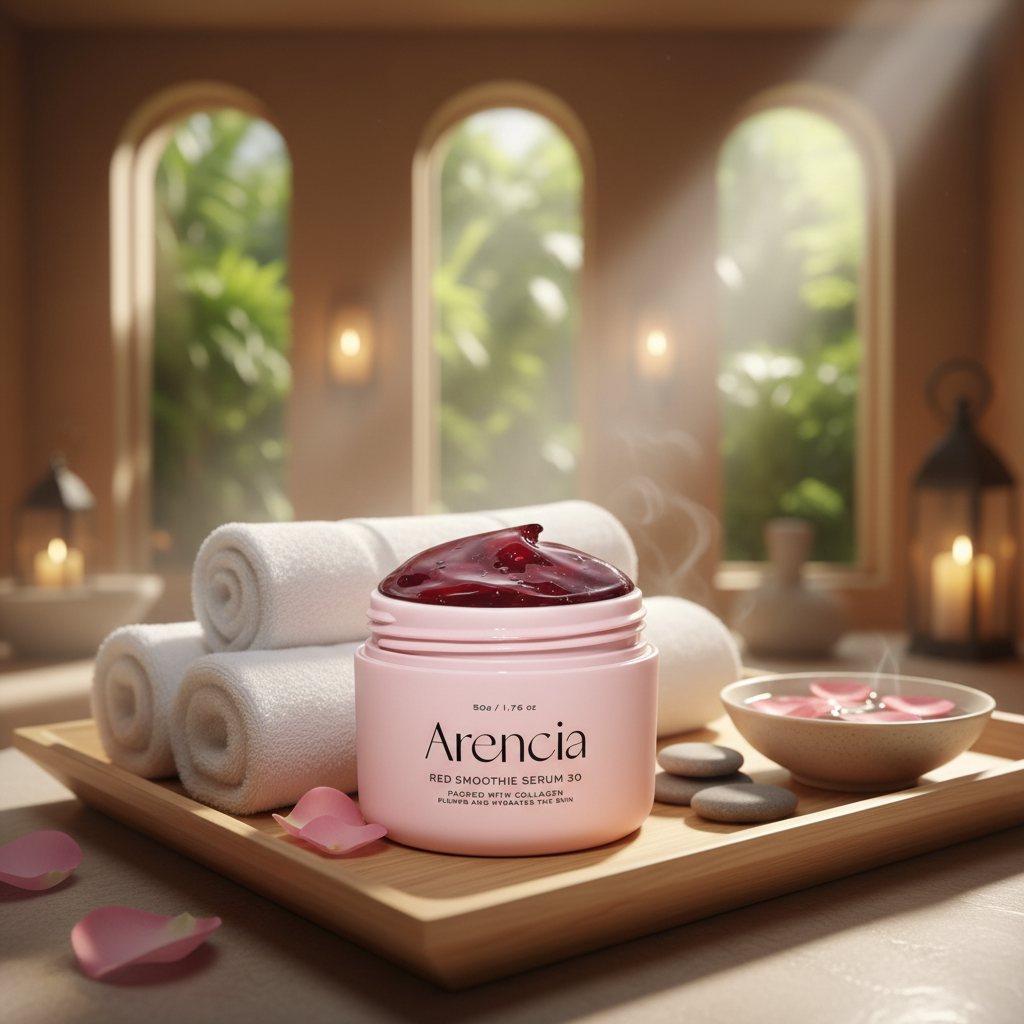ARENCIA - Fresh Red Smoothie Serum 30 - Noční sérum s kolagenem pro projasněnou a omlazenou pleť - 50 ml