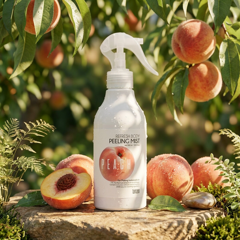 TENZERO - Refresh Body Peeling Mist Peach - Osvěžující tělový peelingový sprej s broskvovou vůní - 100 ml
