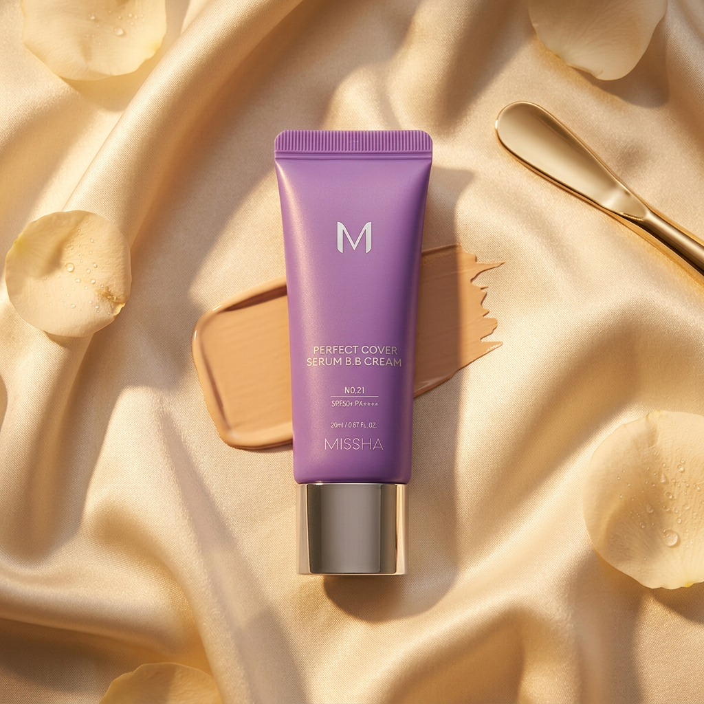 MISSHA - Perfect Cover Serum BB Cream SPF50+ PA++++ - Pečující BB sérum s SPF #21 Light Beige - 50 ml