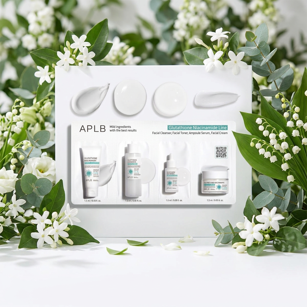 APLB - Glutathione Niacinamide Skin Care 4 Types Sachet - Sada vzorků s niacinamidem