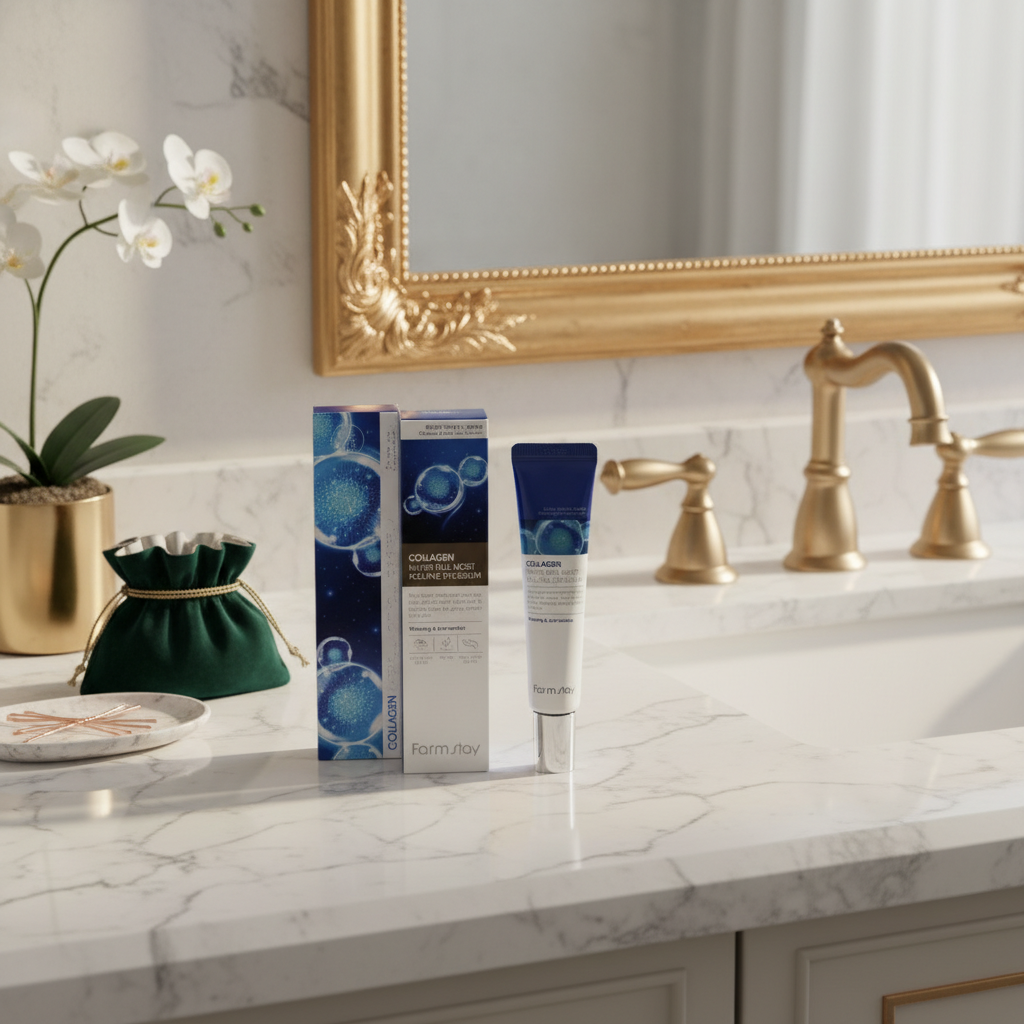 Farm Stay - Water Full Moist Rolling Eye Serum - Kolagenové sérum pod oči s kuličkou - 25 ml