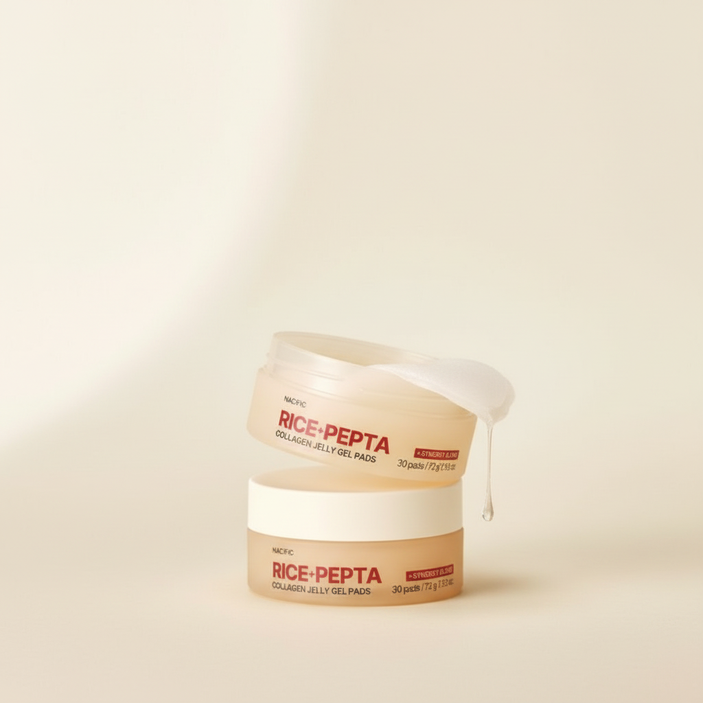 NACIFIC - Rice Pepta Collagen Jelly Gel Pads - Gelové podložky pod oči s rýžovým extraktem, peptidy a kolagenem - 72 g