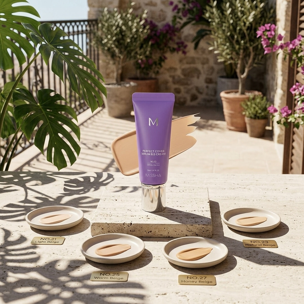MISSHA - Perfect Cover Serum BB Cream SPF50+ PA++++ - Pečující BB sérum s SPF #23 Natural Beige - 50 ml