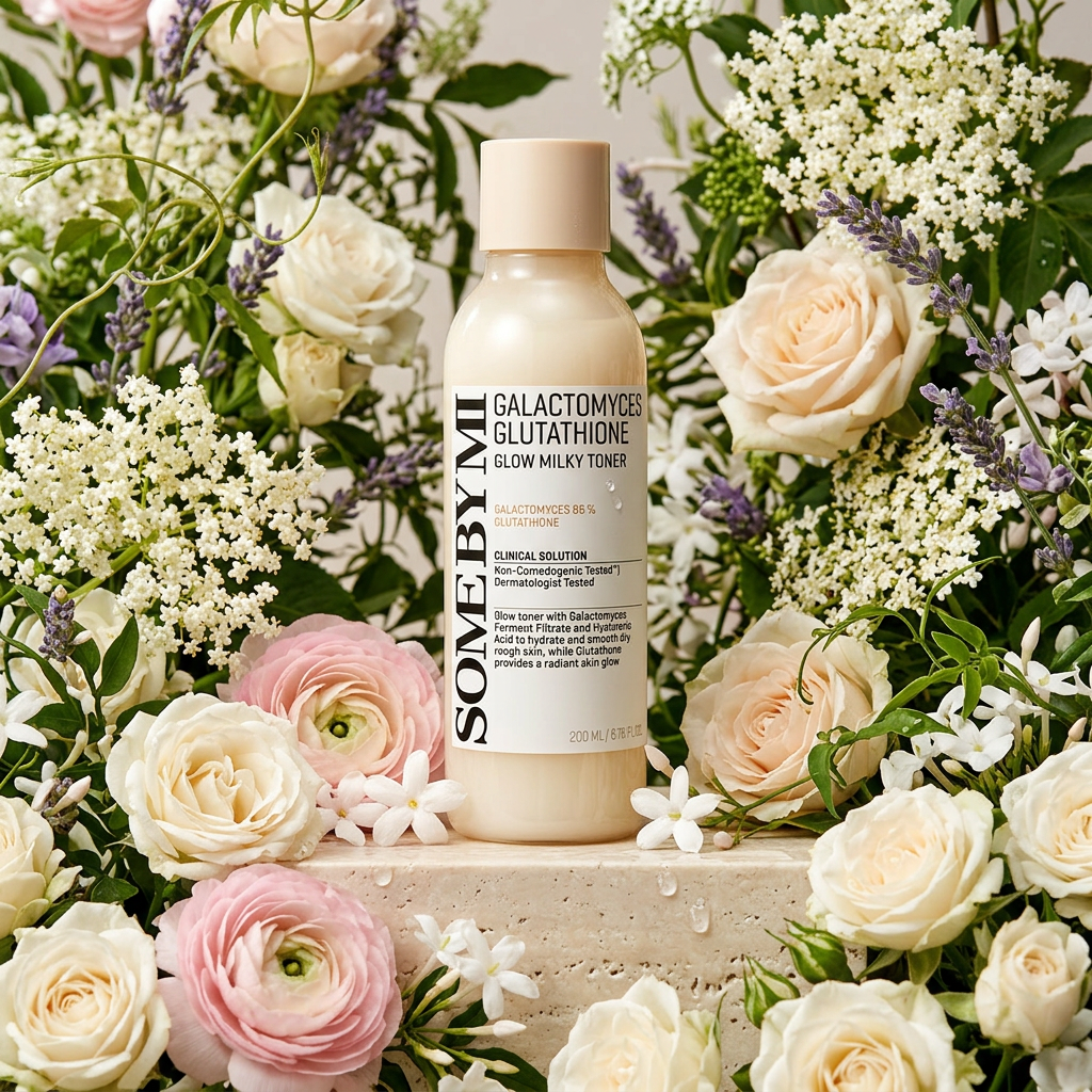 SOME BY MI - Galactomyces Glutathione Glow Milky Toner - Zjemňující a hydratační toner s kvasinkami pro projasnění pleti - 200 ml
