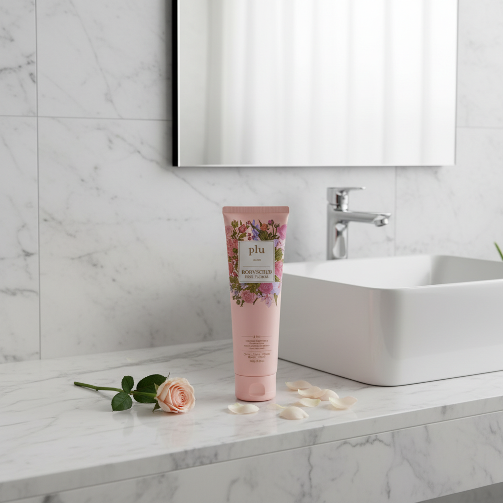 PLU - Body Scrub Pink Floral - Tělový peeling Pink Floral - 200 g