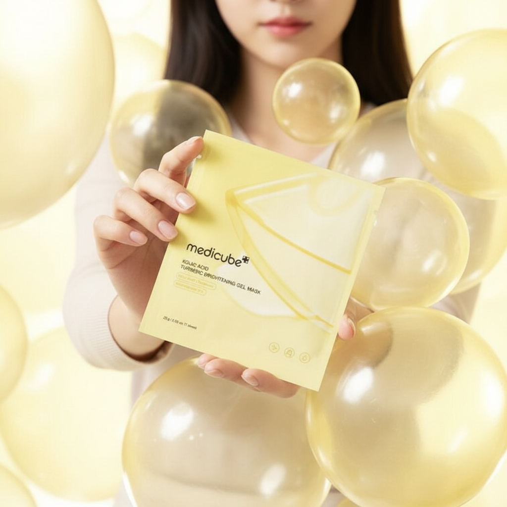 Medicube - Kojit Acid Turmeric Brightening Gel Mask - Rozjasňující gelová maska s kurkumou - 28 g