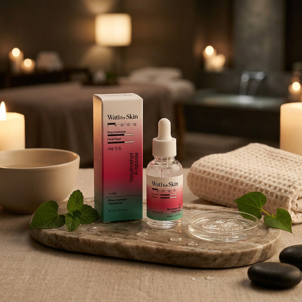 WATI FOR SKIN - Niacinamide Heartleaf Volufroshot Ampoule - Zklidňující a rozjasňující ampule s niacinamidem a touluní srdčitou - 30 ml