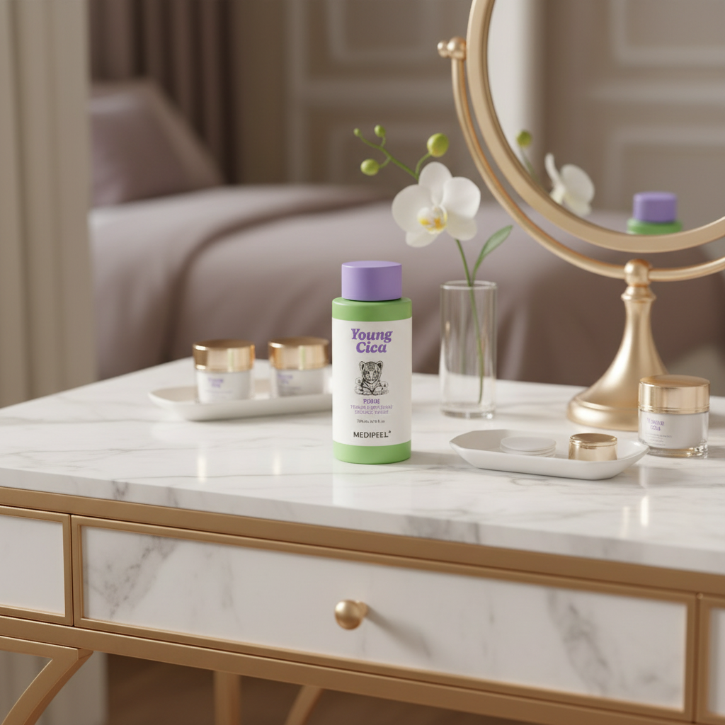 MEDI-PEEL - Young Cica PDRN Trouble Shooting Essence Toner - Zklidňující esence-tonikum s Cica, PDRN a regenerující péčí pro problematickou pleť - 200 ml