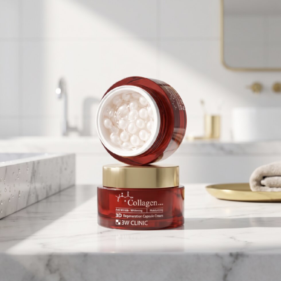 3W CLINIC - Collagen 3D Regeneration Capsule Cream - 3D regenerační kolagenový krém s kapslemi - 60 ml