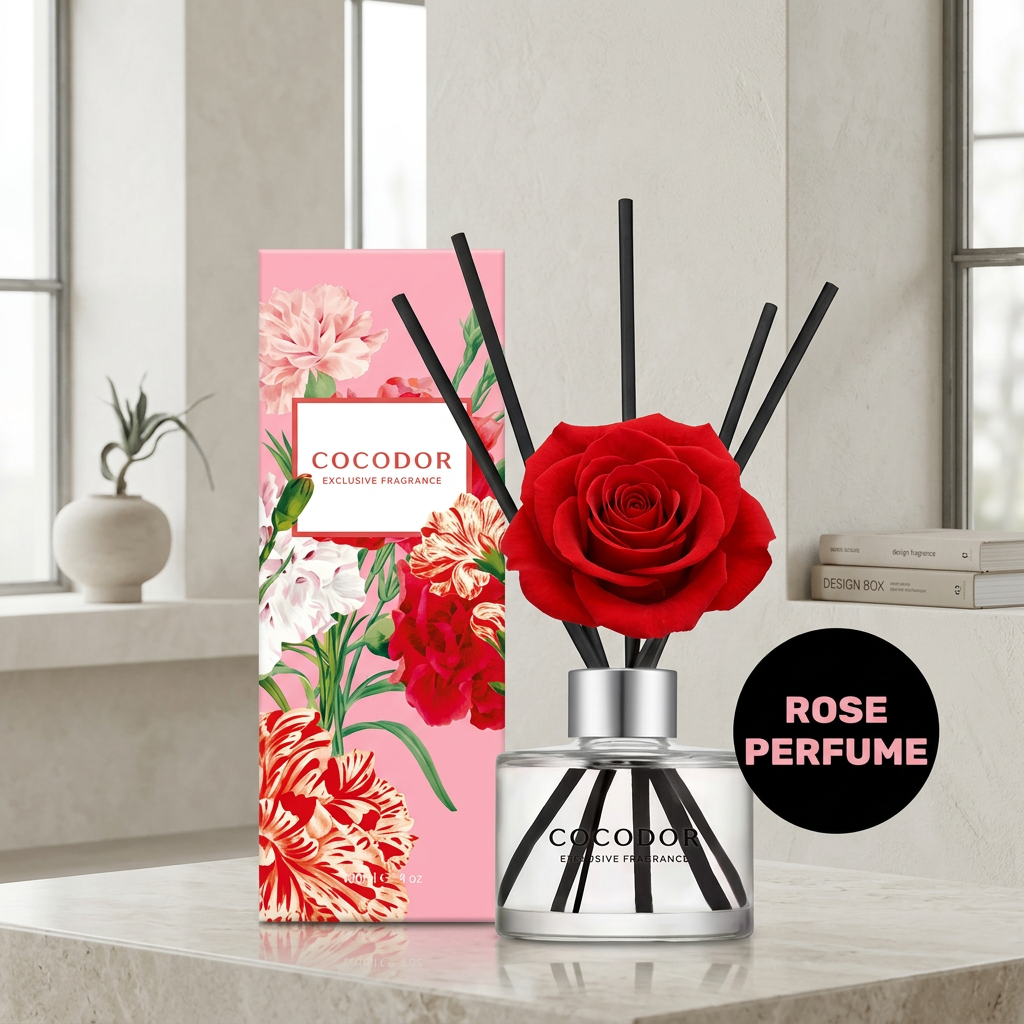 COCODOR - Carnation Diffuser Rose Perfume - Difuzér s karafiátem a vůní růže - 120 ml
