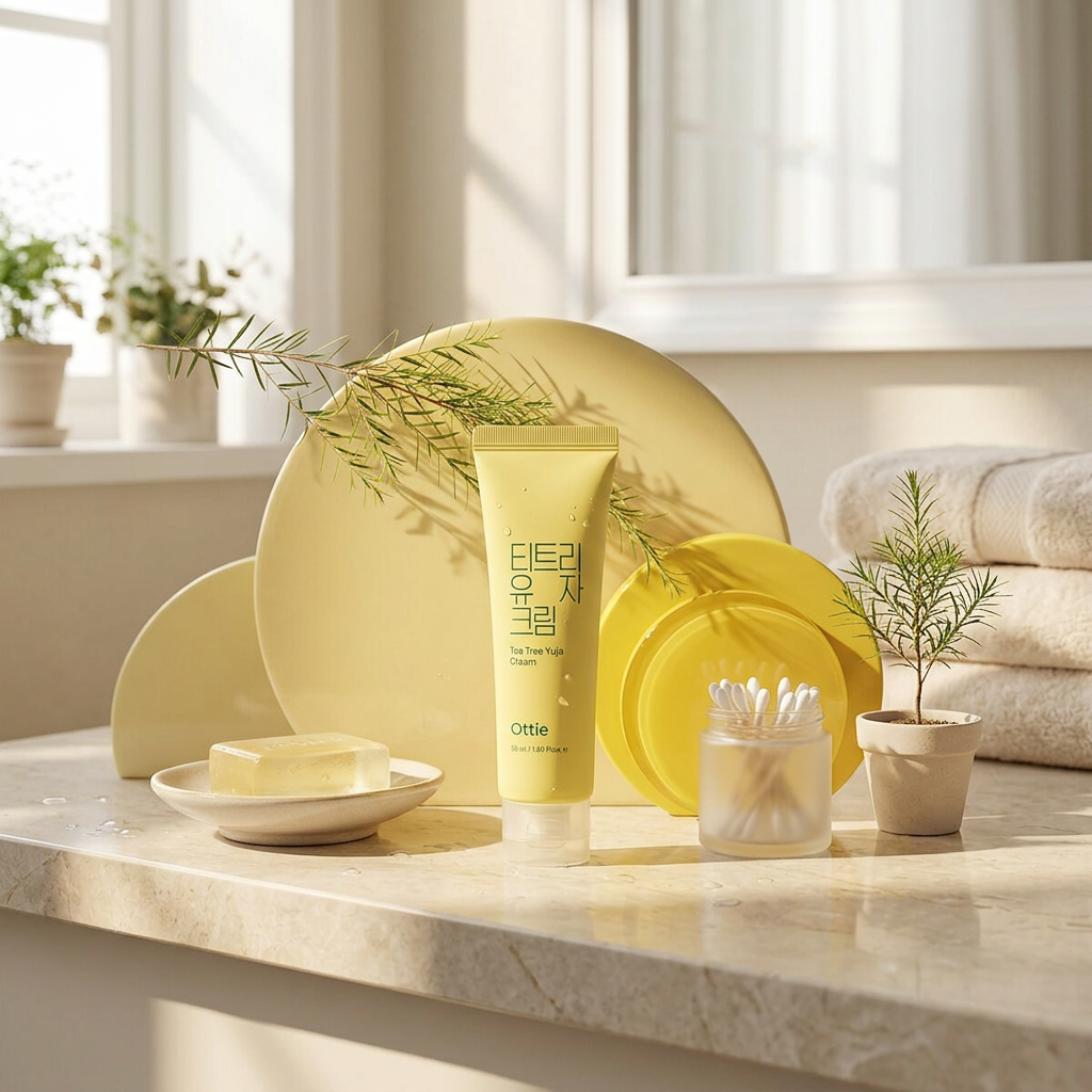 OTTIE - Tea Tree Yuja Cream - Krém s čajovníkem a yujou - 50 ml