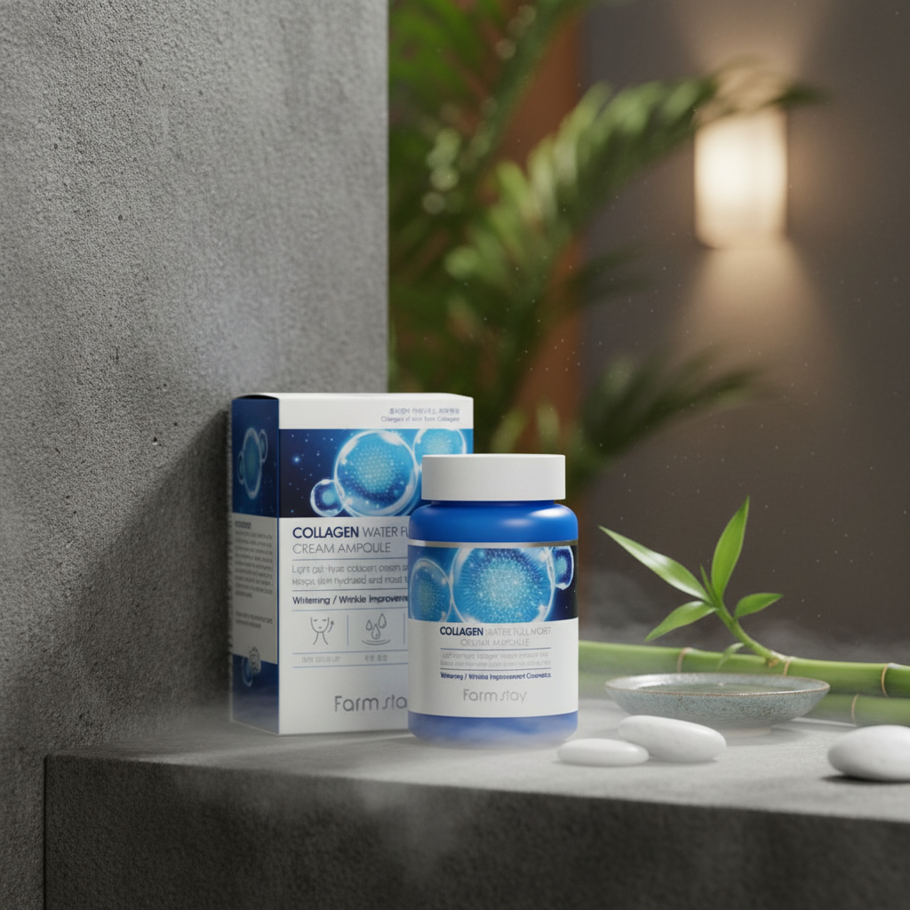 Farm Stay - Collagen Water Full Moist Cream Ampoule - Kolagenový krém - 250 ml