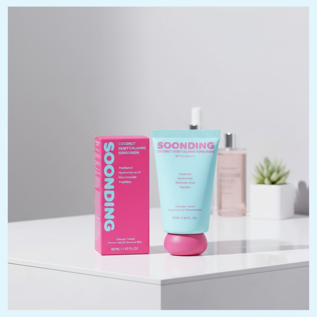 SOONDING - Coconut Dewy Calming Sunscreen - Zklidňující opalovací krém s kokosovou složkou - 50 ml