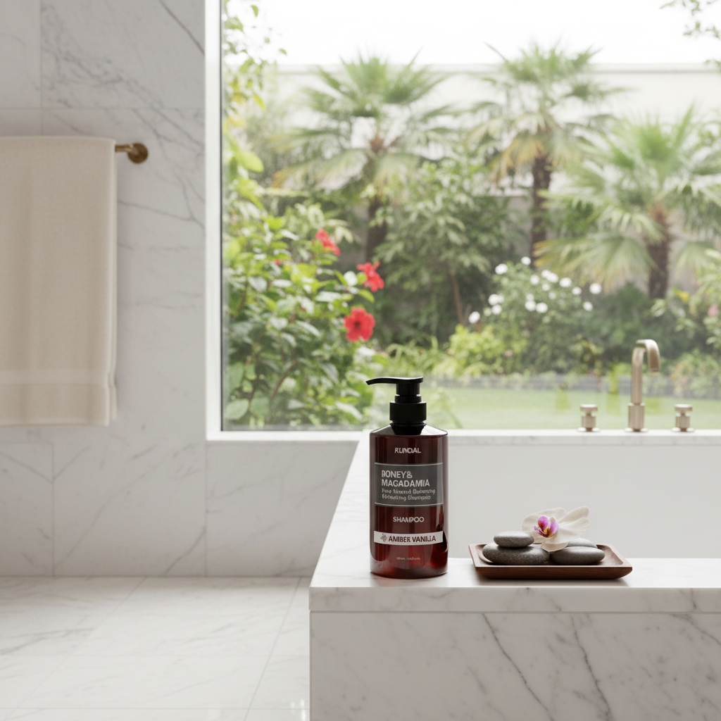 Kundal Honey&Macadamia Shampoo - Přírodní šampon na suché a poškozené vlasy s vůní AMBER VANILLA - 500 ml