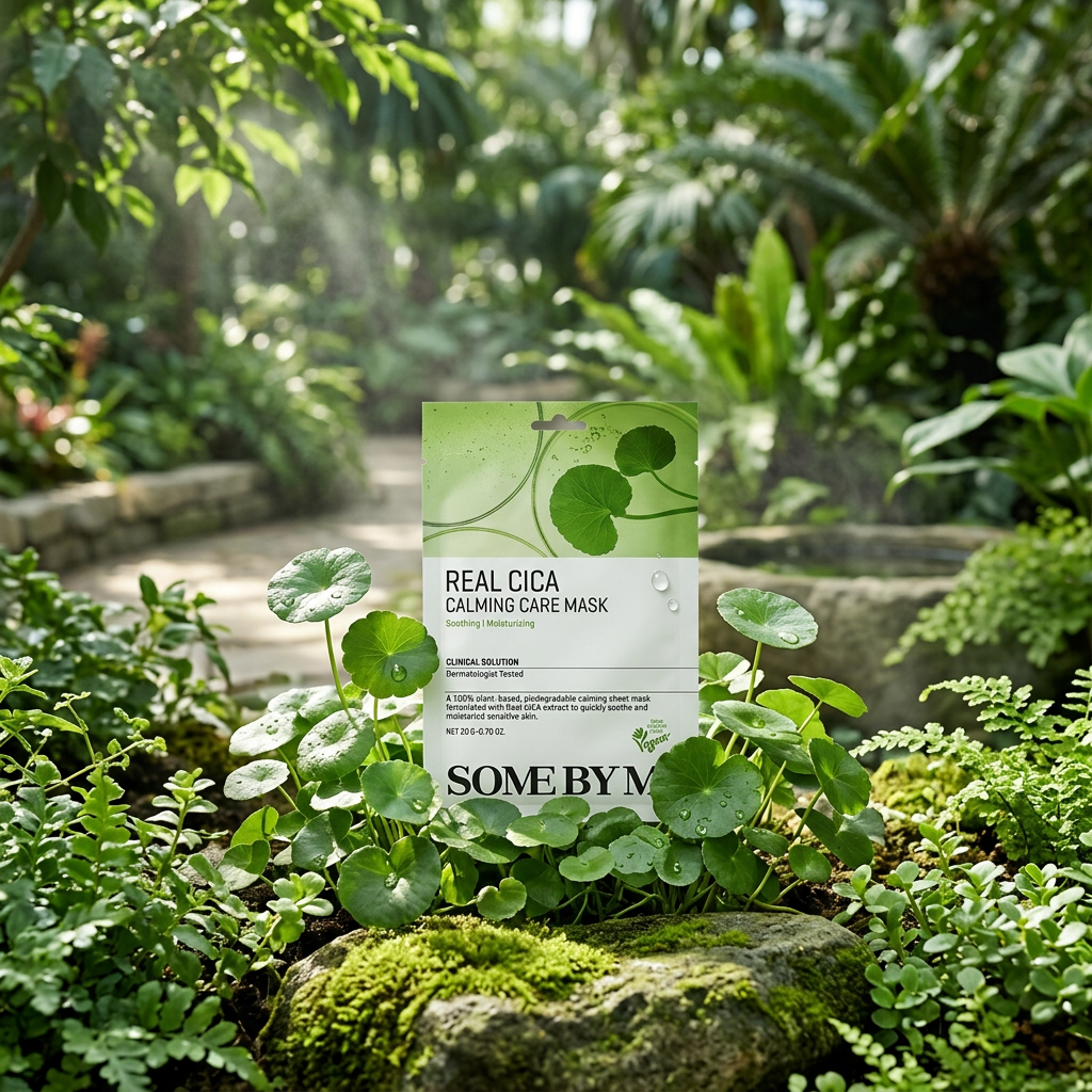 SOME BY MI - Real Cica Calming Care Mask - Zklidňující textilní maska s centellou - 20 g