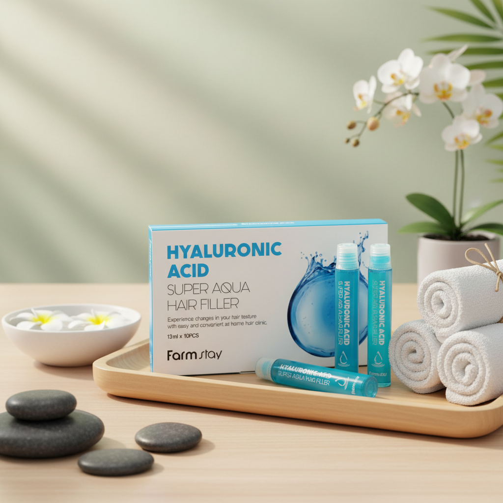 Farm Stay - Hyaluronic Acid Super Aqua Hair Filler - Hydratační ampule na vlasy s kyselinou hyaluronovou - 1ks