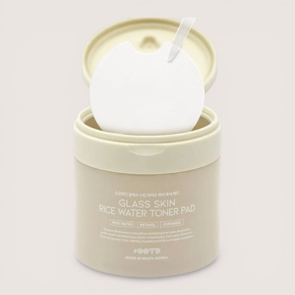 Ootd - Glass Skin Rice Water Toner Pad - Tamponky s rýžovou vodou pro efekt glass skin - 120 ml