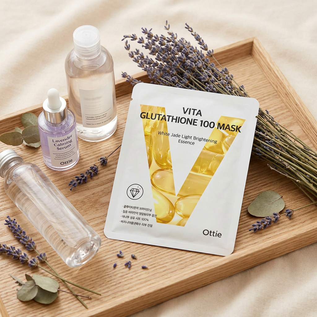 OTTIE - Vita Glutathione 100 Mask -Rozjasňující plátýnková maska s glutathionem - 25 ml