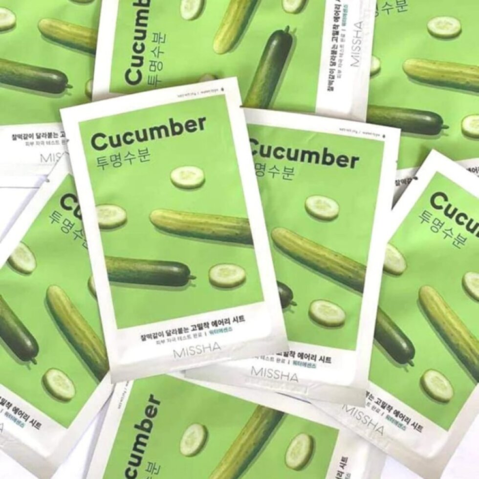 MISSHA - Airy Fit Sheet Mask Cucumber - Hydratační a zklidňující okurková textilní maska - 19 g