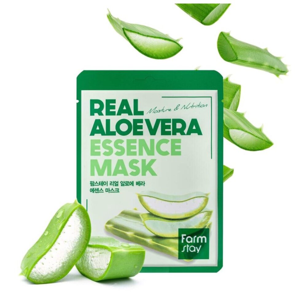 Farm Stay - Real Aloe Vera Essence Mask - Plátýnková maska s Aloe Vera