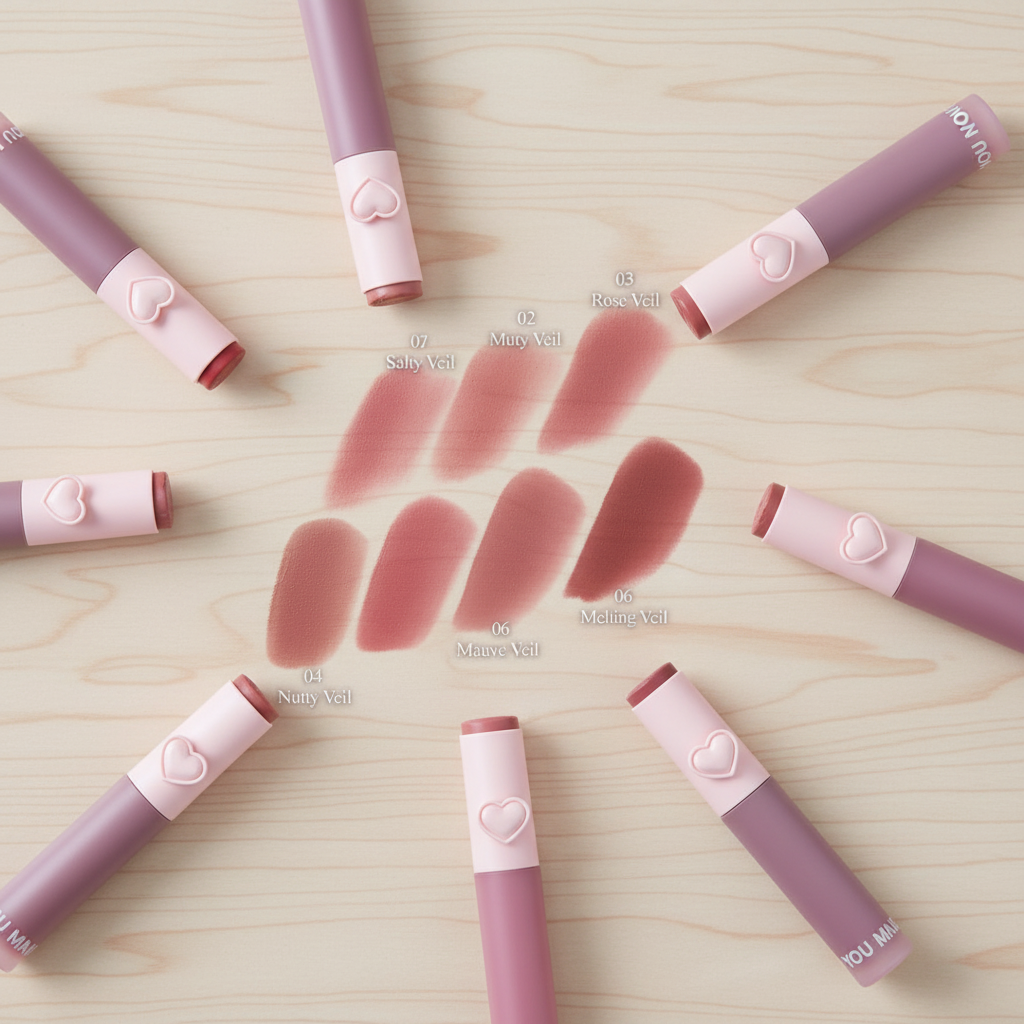 YNM - Heart Veil Tint 03 Rose Veil - Tónovací balzám na rty 03 Rose Veil - 2,5 g