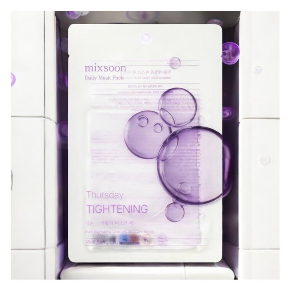 MIXSOON - Daily Mask Pack Thursday Tightening - Plátýnková maska s retinolem a peptidy pro liftingovou péči - 20 ml
