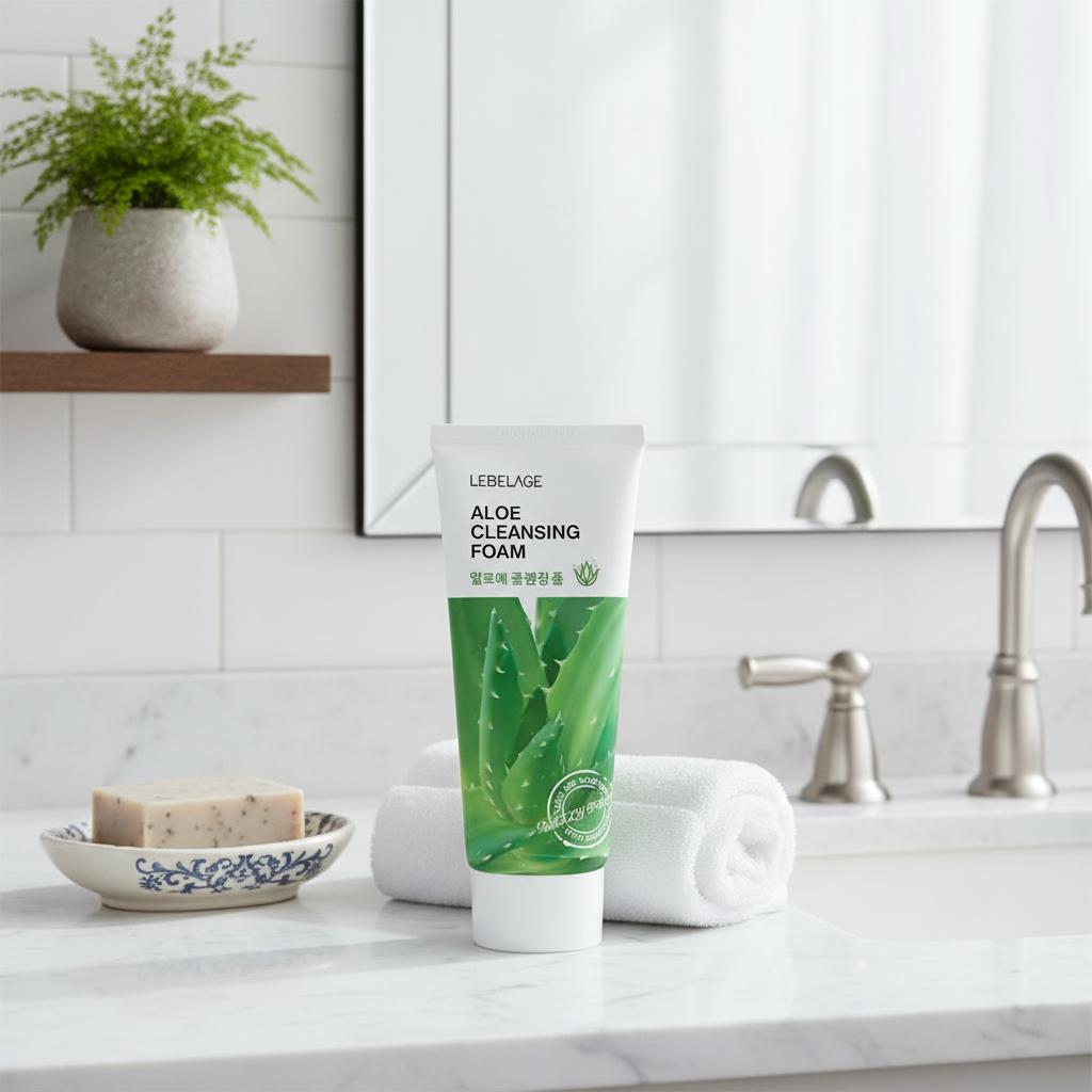 LEBELAGE - Aloe Cleansing Foam - Zklidňující čisticí pěna s Aloe Vera - 180 ml