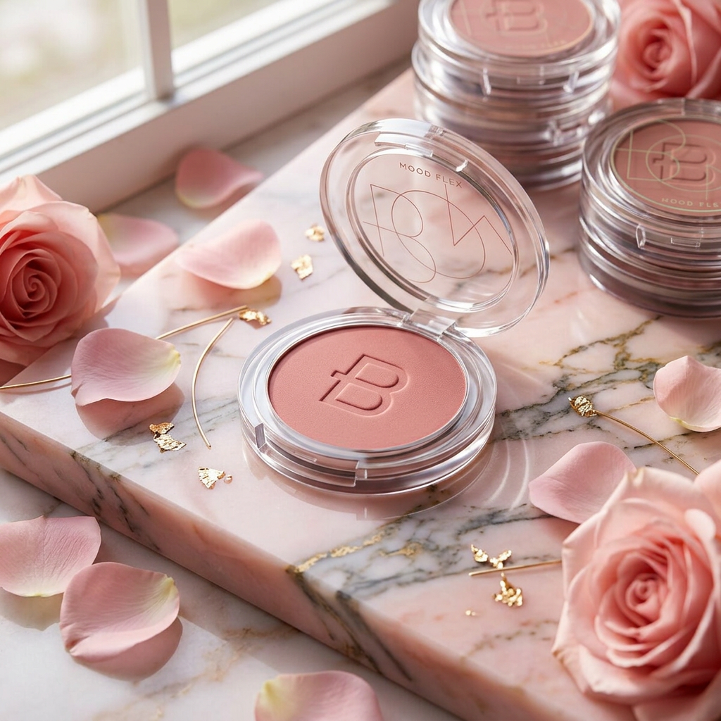 B.O.M. - Mood Flex Power Blush 01 Warm Pink - Pudrová tvářenka - 4,5 g