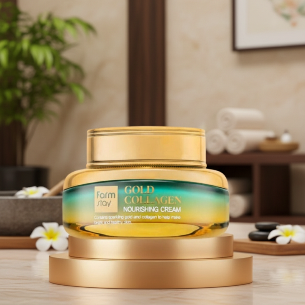 Farm Stay - Gold Collagen Nourishing Cream - Vyživující krém s kolagenem 55ml