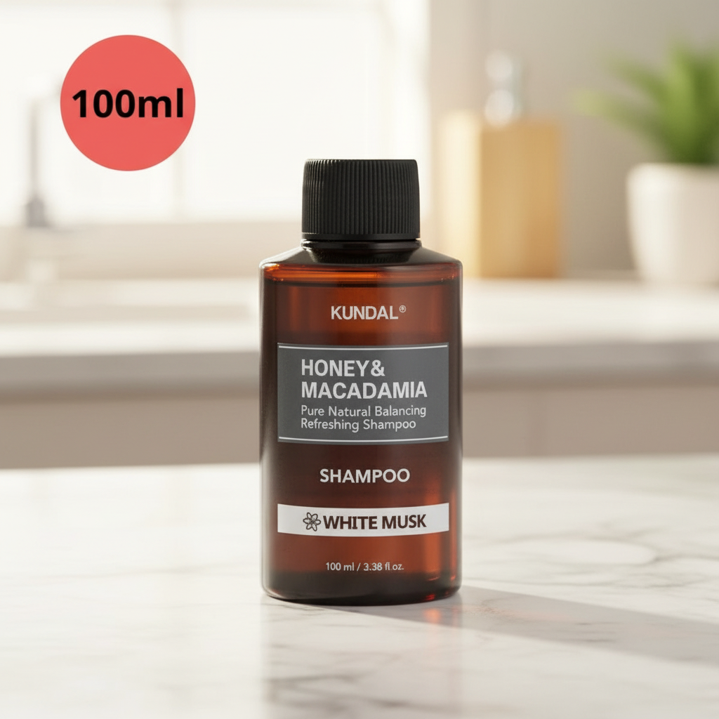 Kundal Honey&Macadamia Shampoo - Přírodní šampon na suché a poškozené vlasy s vůní WHITE MUSK - 100 ml