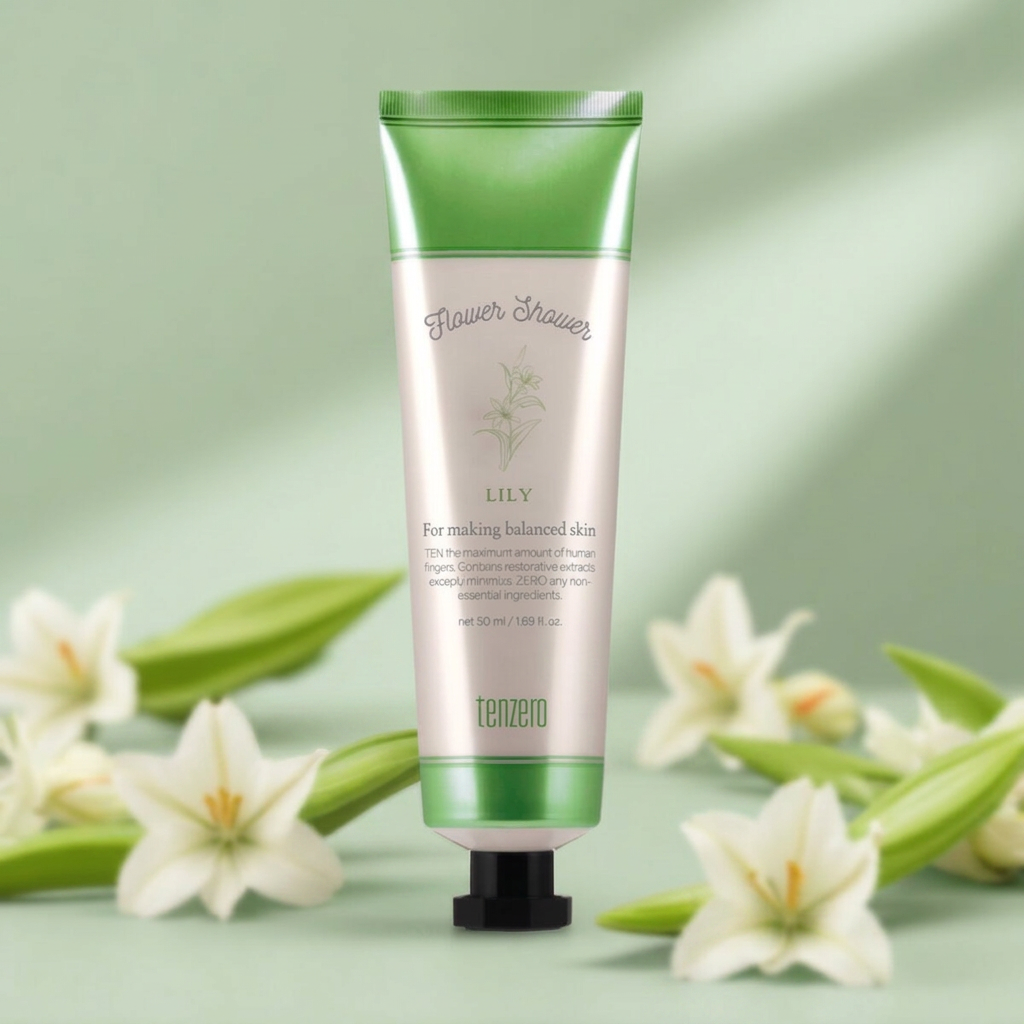 TENZERO - Flower Shower Hand & Nail Cream Lily - Květinový krém na ruce a nehty s lilií - 50 ml