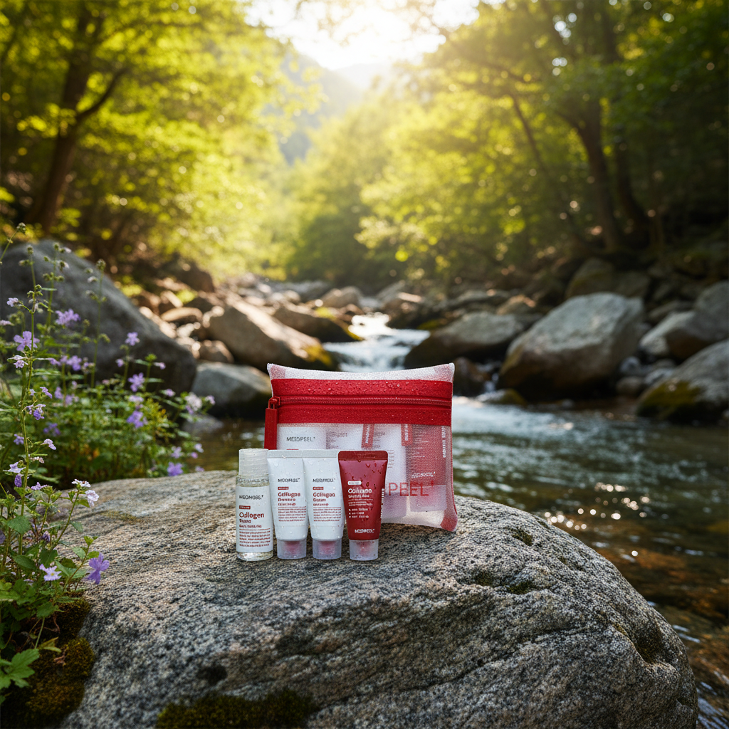 MEDI-PEEL - Red Lacto Collagen Trial Set - Sada péče s kolagenem - 4 ks