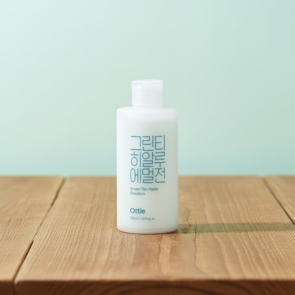 OTTIE - Green Tea Hyalu Emulsion - Emulze s čajovým extraktem a kyselinou hyaluronovou - 210 ml