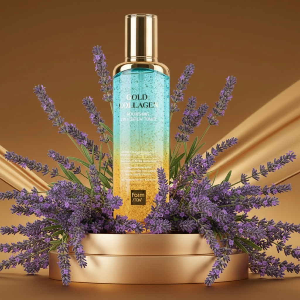 Farm Stay - Gold Collagen Nourishing 2in1 Serum Toner - Toniku a sérum 2v1 s kolagenem a zlatem - 130 ml