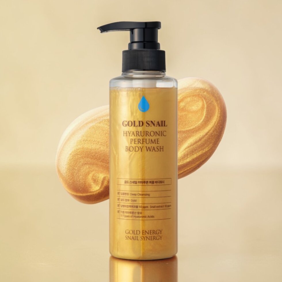 GOLD Energy SNAIL Synergy - Gold Snail Hyaluronic Perfume body Wash - GOLD Energy SNAIL Synergy – Parfémovaný sprchový gel na tělo se šnečím mucinem a zlatem - 300 ml